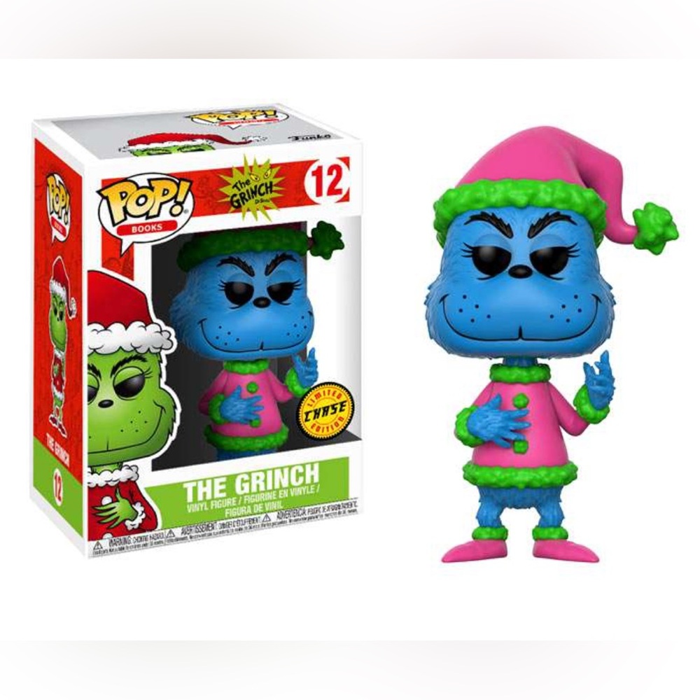 The Grinch Funko Pop #12 LE Blue Pink Chase Variant Christmas Decor Dr Seuss
